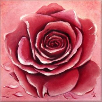 rosenblüte gemalt 